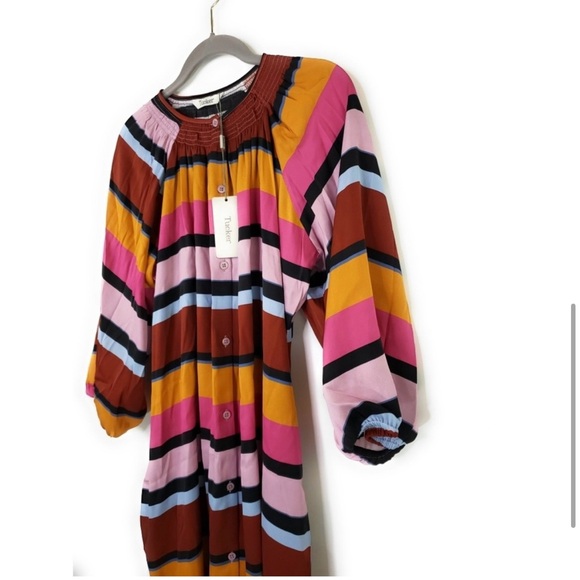 NWT Tucker NYC Classic Knee Length Dress in 
Mesa Stripe - Picture 4 of 5